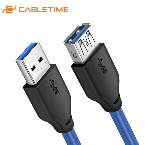 CABLETIME USB3.0 Cable M/F Extension Cable Gen1 5Gbps for Laptop X Box Macbook USB Extender Data Cord USB Adapter C272 ► Photo 1/6