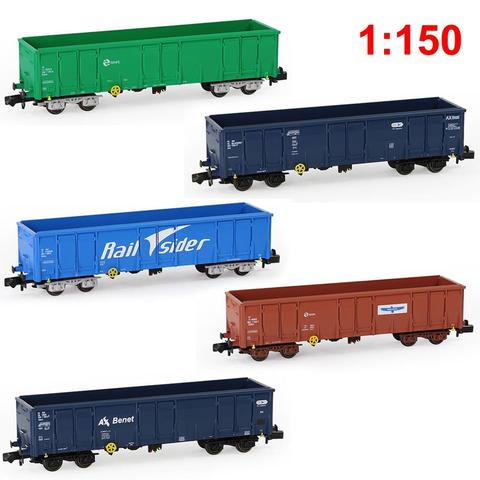 2pcs N Scale 1:160 40ft High-side Gondola Car Open Railway Wagons Model Train Container Carriage Freight Car C15013 ► Photo 1/6