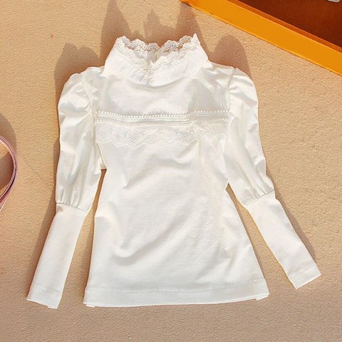 Spring Autumn School Teenager Girl Blouses Tops Long Sleeve Kids Shirts Baby Toddler Clothes Girls White Blouse 6 8 10 12 Years ► Photo 1/6