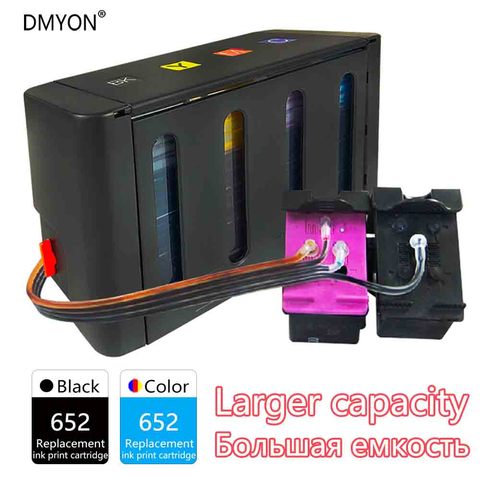 DMYON 652 Continuous Ink Supply System Replacement for HP 652 Ciss Deskjet 3635 3636 3638 3838 3835 4535 4536 4538 4675 Printer ► Photo 1/6