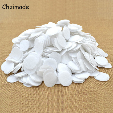 Chzimade 500/1000Pcs White 20/25/30/40mm Round Felt Circle Pads Die Cut Appliques DIY Cardmaking Sewing Craft ► Photo 1/6