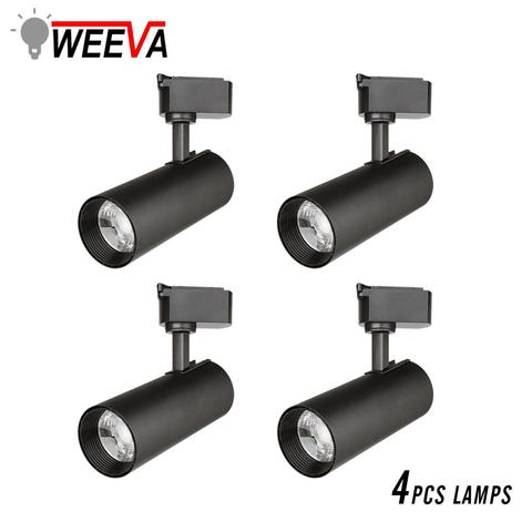 2pcs 4pcs Led Track Light COB 12W 20W 30w Indoor Lighting Angle Adjustable Spot Lamp Clothing Store Bar Shop Decor 220V 240V ► Photo 1/6