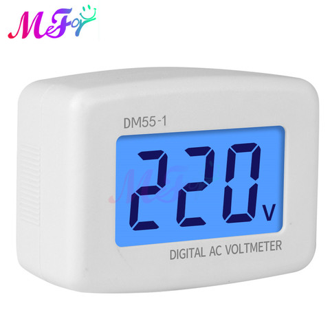 AC 80-300V LCD Digital AC Voltmeter EU/US Plug Volt Meter Socket AC Voltage Tester Meter Header 110V 220V ► Photo 1/6