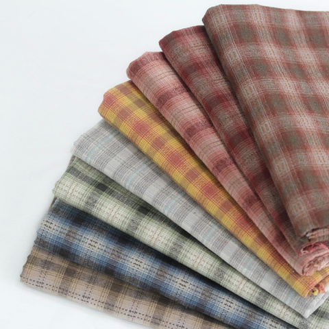 50*140CM Soft Plaid jacquard Japanese Yarn Dyed Cotton Fabric Handmade DIY Professional Quilting Cotton Patchwork Fabrics ► Photo 1/6