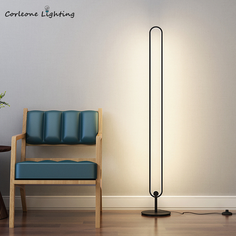 Modern LED Floor Lamp Minimalist Double Pole Standing Lamps for Livingroom Bedroom RC Dim Floor Light Home Decoration Luminarie ► Photo 1/6