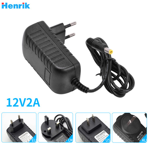 Qualified AC 110-240V To DC 12V 2A Power Supply Adapter For CCTV,EU/US/UK/AU Plug ► Photo 1/5