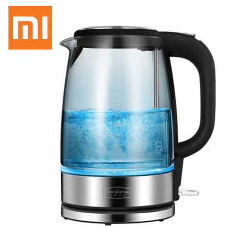 xiaomiyoupin Glass Electric Water Kettle Stainless Steel Home LED Light Tea Pot  Temperature Control Anti-Dry Electric Kettle ► Photo 1/6