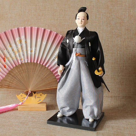 30cm Traditional Japanese Samurai Ninja Figurines Statues Japanese Dolls Ornaments Sushi Restaurant Home Decoration Gifts ► Photo 1/6