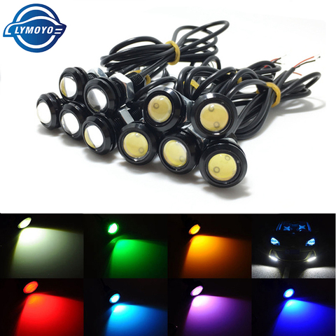 10PCS Ultra-Thin Eagle Eye DRL LED Lamp 18/23MM 1.5W Daytime Running Light Waterproof car Parking light Angel Eyes LED Fog bulbs ► Photo 1/6