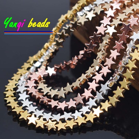 4/6/8/10mm Five-pointed Star Natural Hematite Stone Spacer Loose Beads For Jewelry Making Diy bracelets Findings wholesale ► Photo 1/6
