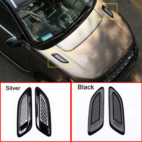 2pcs Car Exterior Hood Air Vent Outlet Wing Trim For Land Rover Discovery Sport LR4 For Range Rover Evoque Vogue Car Accessories ► Photo 1/6