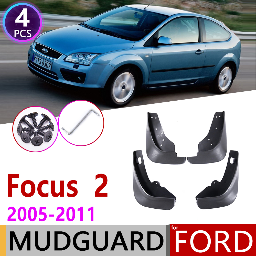 4pcs Plastic Tire Splash Guards Mud Flaps For Ford Focus MK2 Hatchback 2009-2011