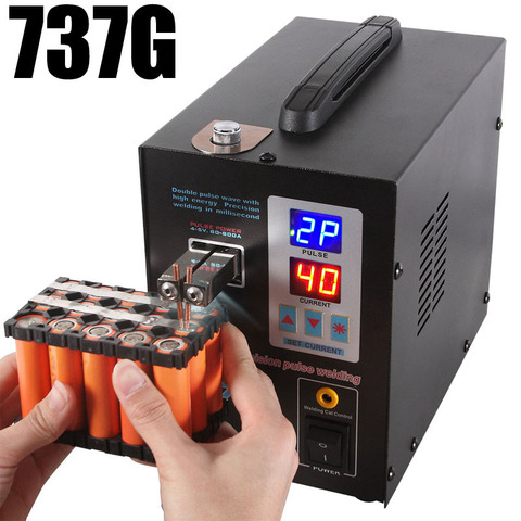 SUNKKO 737G Spot welder LED Dual Digital Display with welding needles double pulse Welding Machine for 18650 battery ► Photo 1/6