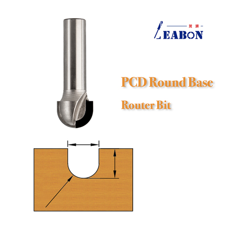 PCD Round Base Router Bit Diamond Round Slot Carving Bit Tool Cabinet Diamond Wood Cutter For Furniture Solid Wood Plywood ► Photo 1/6