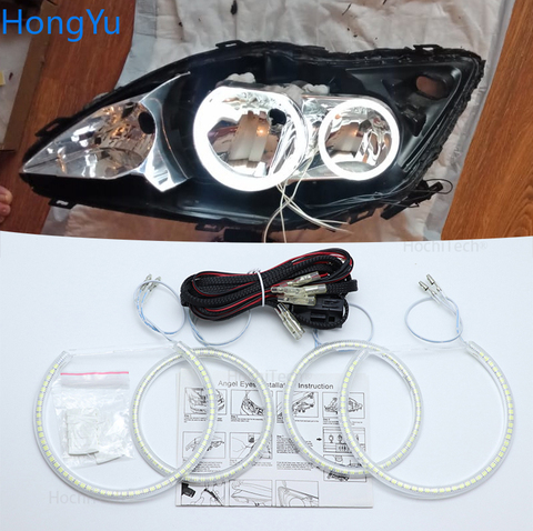 for ford focus MK 2 2004-2011 Europe Halogen headlight Smd Led Angel Eyes kit Excellent Ultra bright illumination DRL ► Photo 1/6