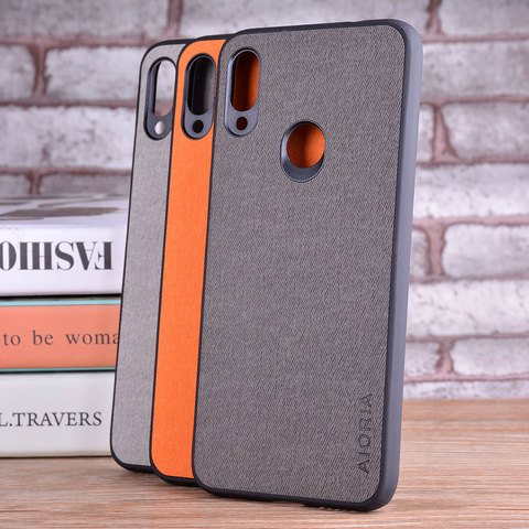 Case for Xiaomi Redmi note 7 6 5 pro coque Luxury textile Leather skin soft TPU hard phone cover for Redmi note 7 6 5 pro case ► Photo 1/6