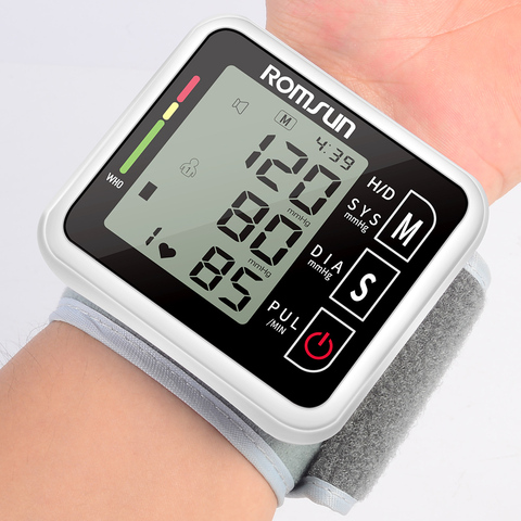 Digital Wrist Blood Pressure Monitor Cuff BP Sphygmomanometer Blood Presure Meter Monitor Heart Rate Pulse Portable Tonometer ► Photo 1/6