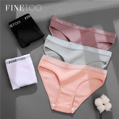 FINETOO Letter Cotton Panties Women M-XL Ladies Underpants Girls Briefs Fashion Cotton Underwear Soft Panty Female Lingerie 2022 ► Photo 1/6