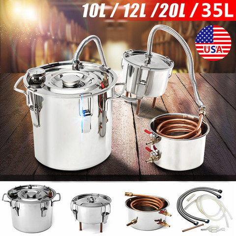 Stainless Steel Essential Oil Water Alcohol Kit - 20l 12l Moonshine  Distiller - Aliexpress
