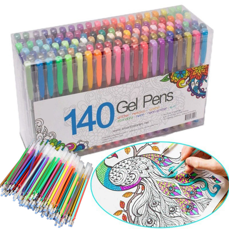 48Colors/Set Flash Gel Pen Highlighter Refill Color Full Shinning Refills Paint 