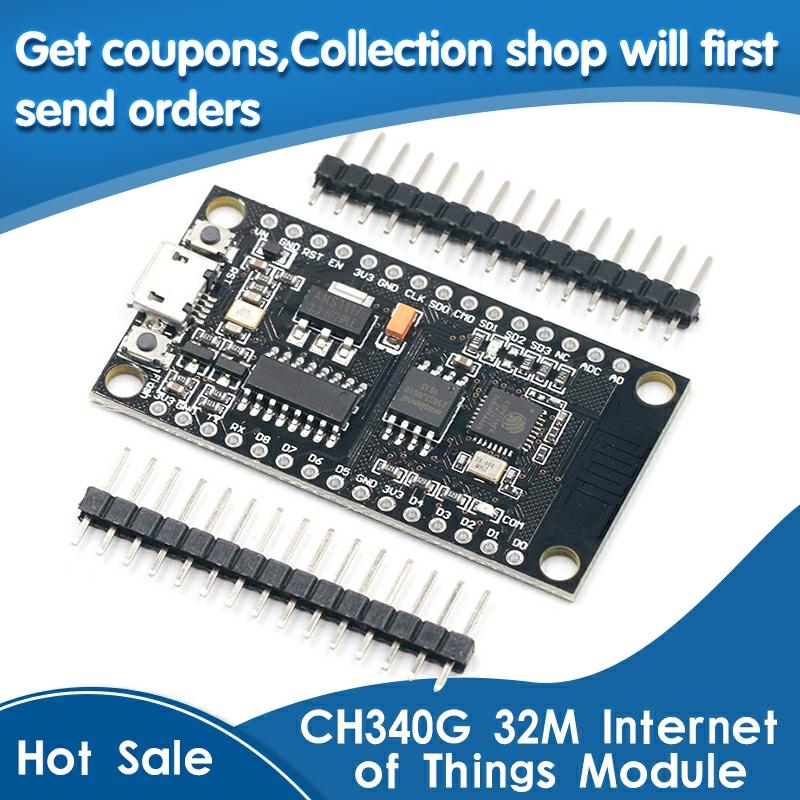 For WeMos D1 USB NodeMcu V3 CH340G CH340 ESP8266 32MB Module Wireless Internet Development Board For Arduino IDE IIC I2C SPI ► Photo 1/6