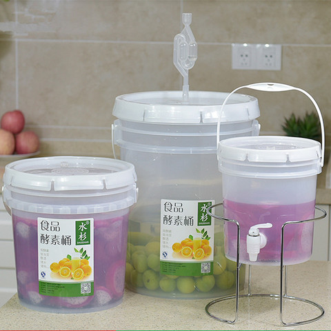 Empty 10L PP Material Plastic Bucket Food Grade Household Fermentatio Container for Wine Beer Pickle ► Photo 1/6