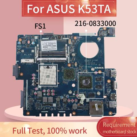 Laptop motherboard For ASUS K53TA K53TA X53T K53T Notebook Mainboard LA-7552P 216-0833000 DDR3 ► Photo 1/6