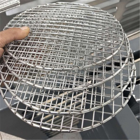 stainless steel round barbecue BBQ grill net meshes racks grid round grate Steam net Camping Hiking Outdoor Mesh Wire Net ► Photo 1/5