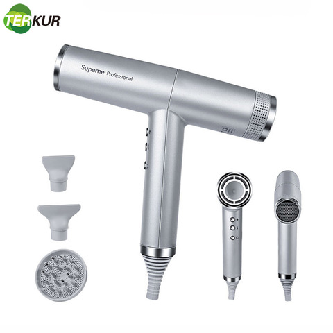 Frequency Conversion Professional Salon Ionic Hair Dryer Portable Negative Ion Bolwdryer With Diffuser and 2 Concentrated Nozzle ► Photo 1/6