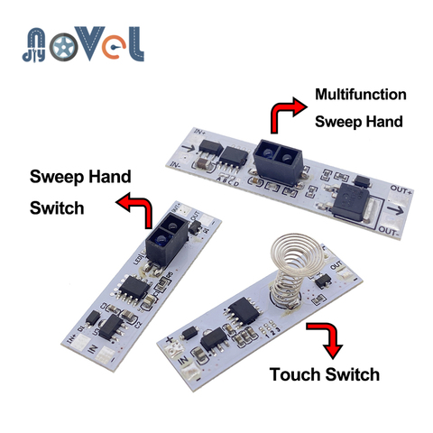 Touch Switch Capacitive Module 5V-24V 3A LED Dimming Control Lamps Active Components Short Distance Scan Sweep Hand Sensor ► Photo 1/6