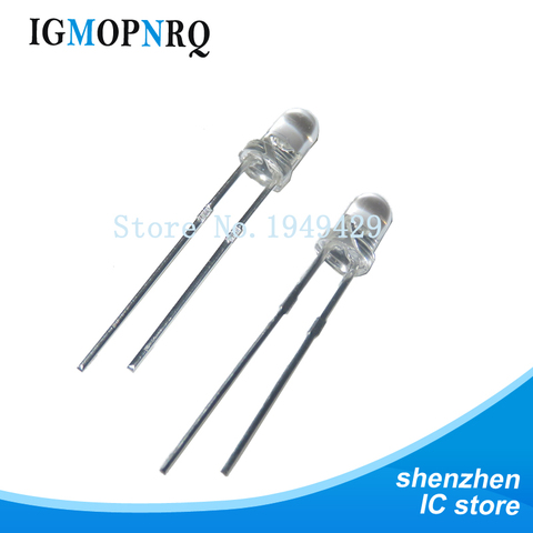 50PCS/Lot LED 3mm 940nm Infrared Emitting Round Tube Light diode New Wholesale Electronic ► Photo 1/2