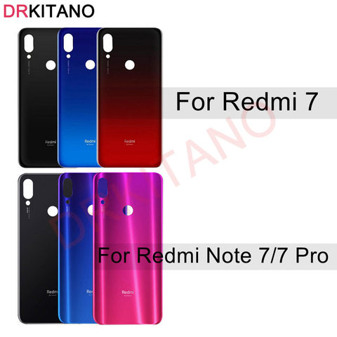 For Xiaomi Redmi Note 7 Pro Back Battery Cover Redmi 7 Note7 Rear Housing Door Glass Panel Case for Redmi Note 7 Battery Cover ► Photo 1/6