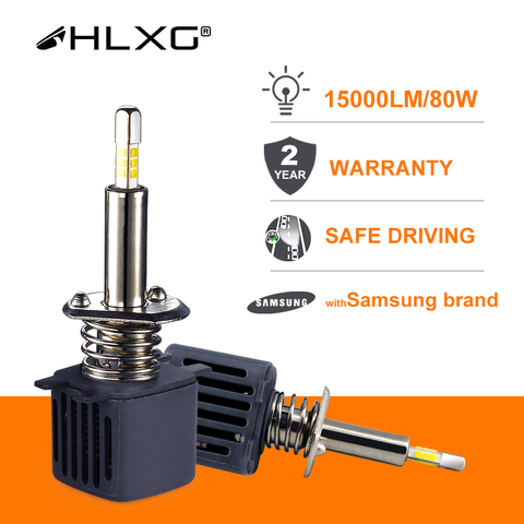 hlxg With SAMSUNG CSP Chip H4 Led H7 4 Sides 9005 HB3 LED H11 H8 H1 Bulb Car lights 10000LM 6500k Fog Lights led Automotivo 12V ► Photo 1/6