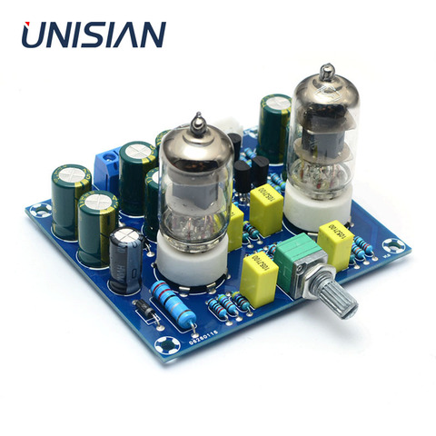 UNISIAN HIFI vacuum tube Preamplifier board 6J1 good sound electronic bile buffer preamp AC12V for home amplifier ► Photo 1/6