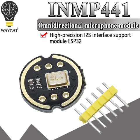 WAVGAT Omnidirectional Microphone Module I2S Interface INMP441 MEMS High Precision Low Power Ultra small volume for ESP32 ► Photo 1/6