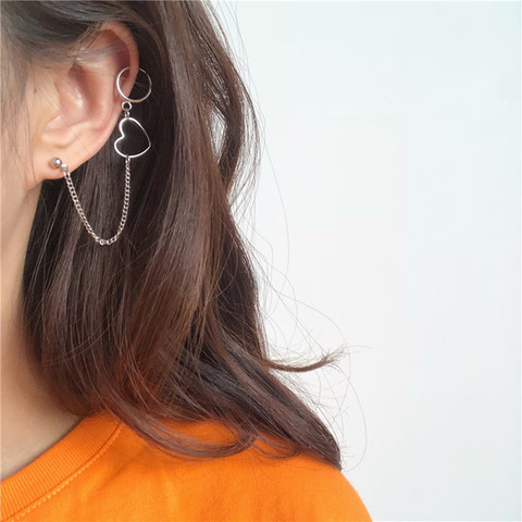 Silver Statement Chain Drop Earrings