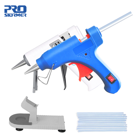 20W High Temp Heater Melt Hot Glue Gun Home DIY Repair Tool EU Use 7mm Glue Sticks Optional Base Heat Mini Gun By PROSTORMER ► Photo 1/6