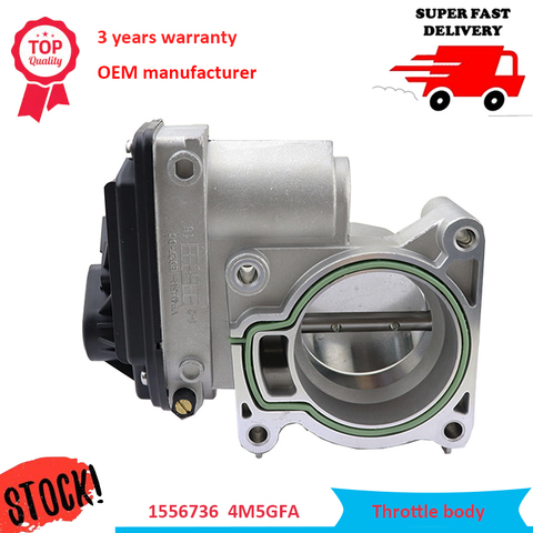 Electronic Throttle Body Assy 1556736 VP4M5U9E927DC 4M5GFA Fits For Ford Focus Fiesta ST 150 Fusion Mondeo 1.8T 2.0T 2.3 2.5L ► Photo 1/6