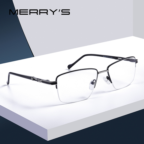 MERRYS DESIGN Men Alloy Optical Glasses Frame Myopia Prescription Eyeglasses Half Optical Frame Business Style S2208 ► Photo 1/6