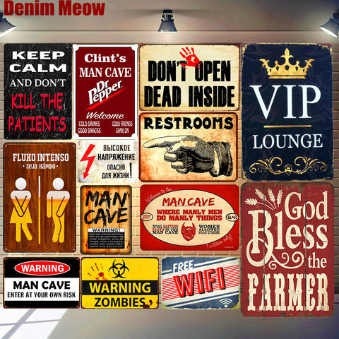 VIP Lounge Tin Plate Sign Metal Home Decor Wall Art Auto Shop Garage Pub Cafe Matal Craft Bar Wall Painting 30x20cm A264 ► Photo 1/6