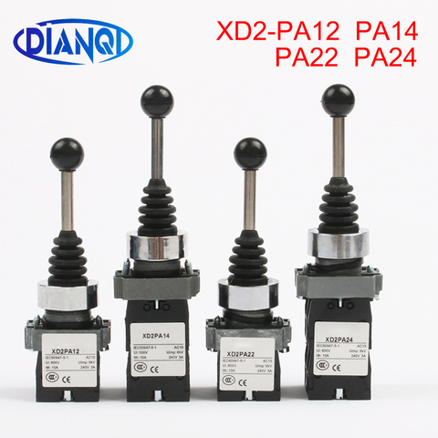 2NO 2 Position Latch XD2-PA12 PA14 rocker joystick controller spring return Rotary Cross Switches reset PA22 PA24 4NO 4 Position ► Photo 1/5