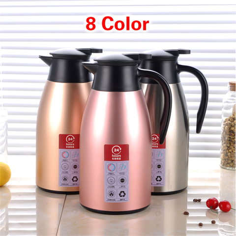 304 stainless steel Thermos pot 2L double vacuum Flask keep warm 24 hours Coffee Tea Milk Jug Thermal Pitcher Home And Office ► Photo 1/6