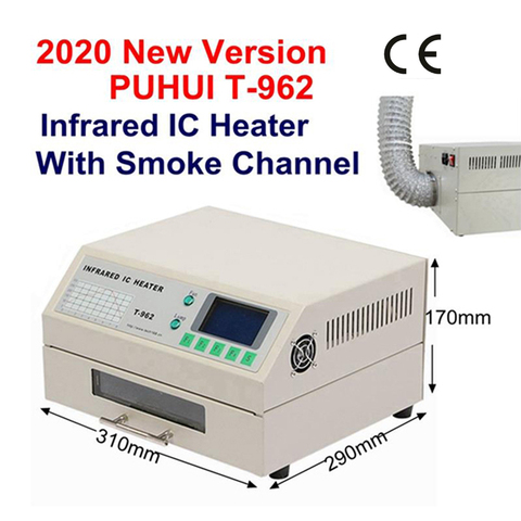 2022 new Puhui Infrared IC Heater 110V/220V T-962 Desktop Reflow Solder BGA SMD SMT Rework Station t962 Reflow Wave Oven ► Photo 1/6