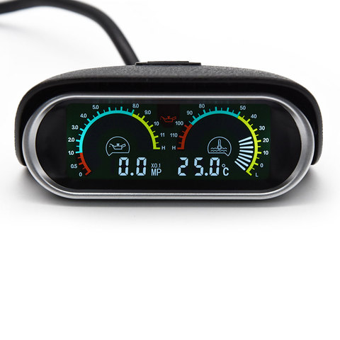 2 Functions Universal 12v/24v Truck Car Oil Pressure Gauge + Water Temperature Gauge Set Meter Sensor Oil Pressure Indicator ► Photo 1/6