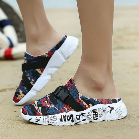 Large Size Men Slippers High Quality Summer Breathable Outdoor Mens Half Slippers Camo Fashion Trend Shoes Sport Sandals Male ► Photo 1/6