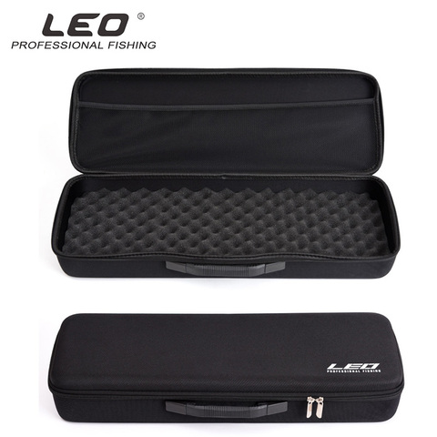 LEO NEW Outdoor Portable Fishing Rod Case EVA Black Shockproof Hard Cover Sponge Fishing Rod Pole Reel Storage Bag ► Photo 1/6