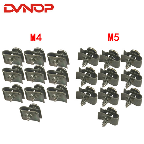 10sets/lot Motorcycle Car Spring Metal Retainer Screw U-Type Car Clips Fit Hole M4 M5 Self-tapping Screws ► Photo 1/4