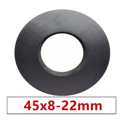 1-10pcs/lot Ring Ferrite Magnet 45*8 mm Hole 22mm Permanent magnet 45mm x 8mm Black Round Speaker ceramic magnet 45X8 45-22*8 ► Photo 1/6