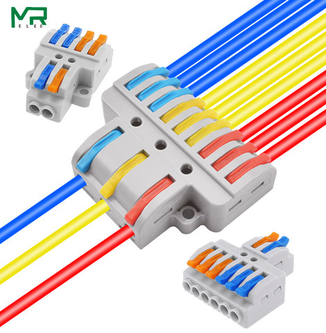 SPL-42/62/63/93  Fast Universal Compact Din Rail type screw free wiring block Push-in Conductor Terminal  Wiring Conductrminal ► Photo 1/6