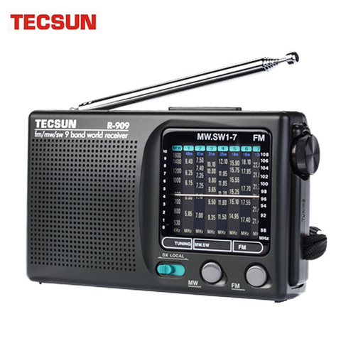 TECSUN R-909 AM/FM/SM/MW (9 Bands) Multi Bands Radio Receiver Broadcast with Built-in Speaker ► Photo 1/6